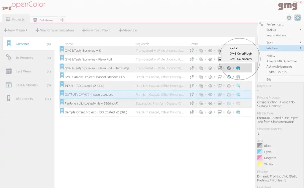 software gmg opencolor para realizar conversion de color
