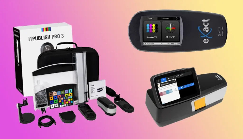 Dispositivos de medición de color de X-Rite eXact y i1 Pro con alternativas para gestión del color